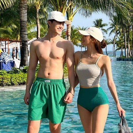 Casual Holiday Wave Cloth Simple Sexy Swimsuit