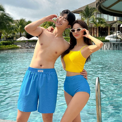 Casual Holiday Wave Cloth Simple Sexy Swimsuit